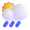 sun behind rain cloud emoji